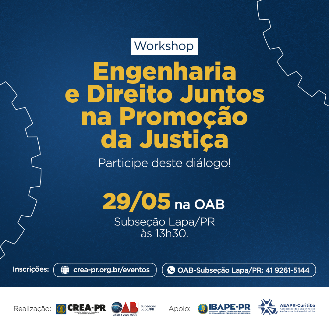 Workshop - Engenharia e Direito Juntos na Promoção da Justiça